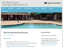 Tablet Screenshot of fortbendmud23.com
